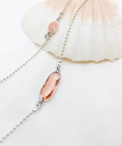 Brillenketting Sunny Cords Crystal C Silver Pink