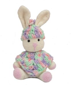 Knuffel met poncho en muts