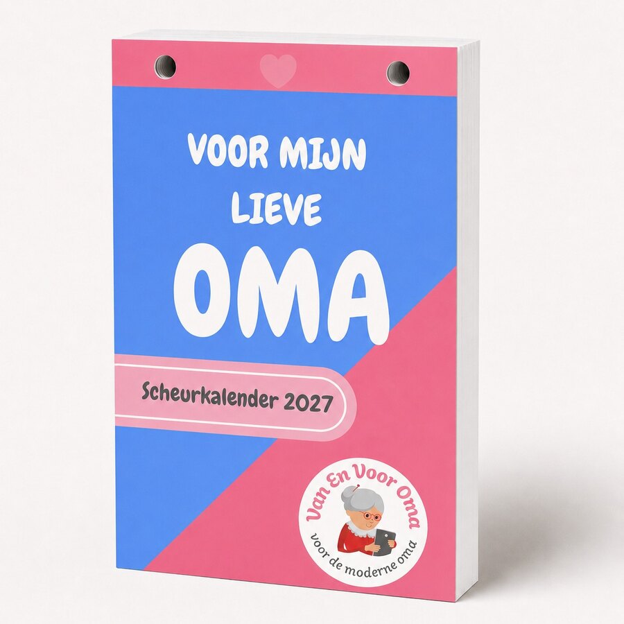 Van En Voor Oma Scheurkalender 2027 productmock-up